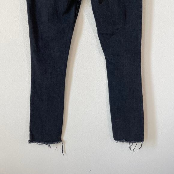 ABERCROMBIE & FITCH The Skinny High Rise Vent Slit Hem Jeans Black 26 or 2 Reg - Picture 8 of 11